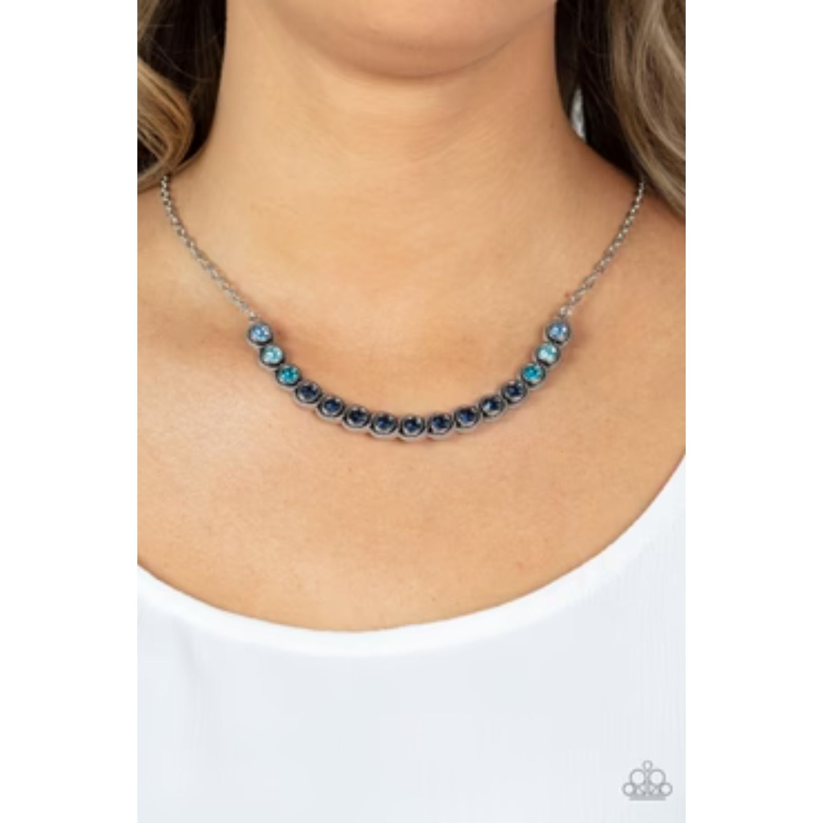 Throwing Shades Blue Necklace 282